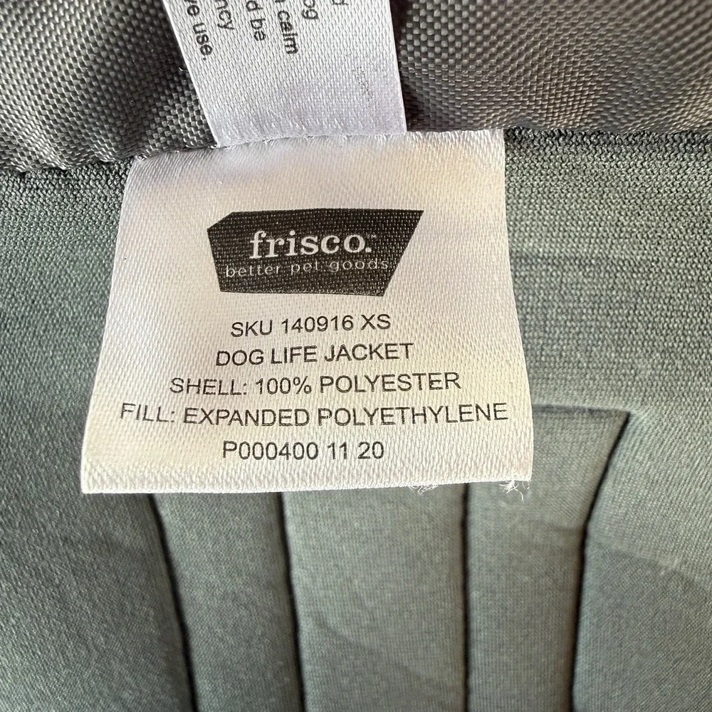 Frisco Dog Life Jacket Orange Gray XS 5-15 lbs Flotation Vest